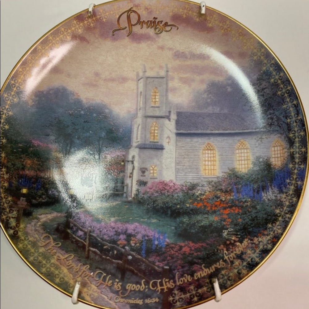 Thomashire Series THOMAS KINKADE Blossom Hill Church KNOWLES Collector
